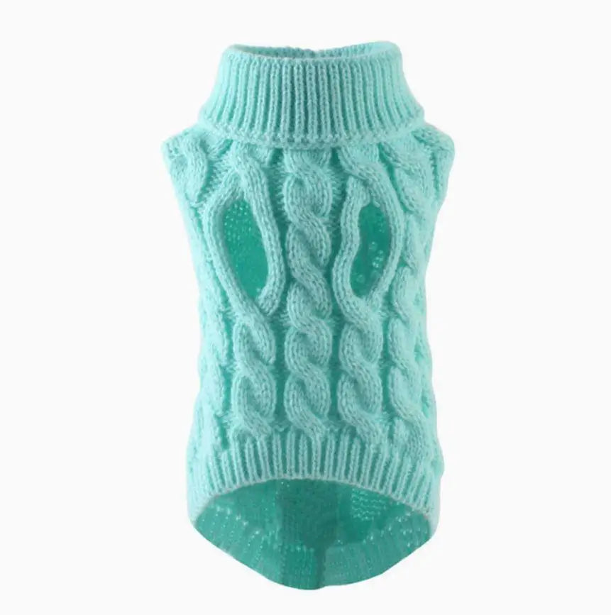 Twist Knit Warm Dog Sweater