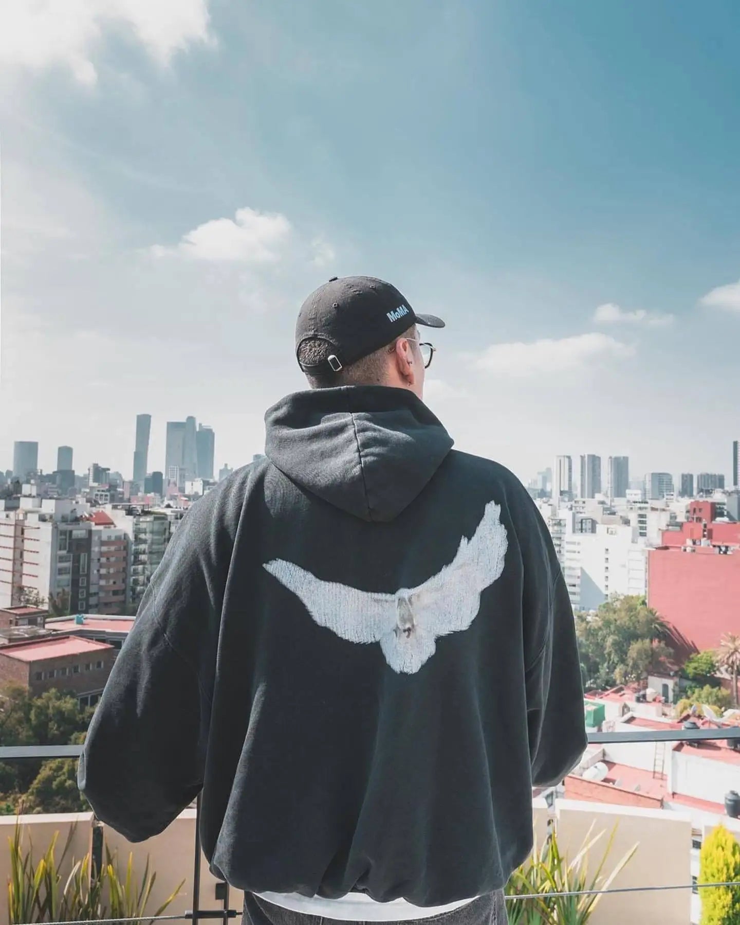 Dove Print Kanye Hoodie Men Women Streetwear 1:1 Sweatshirt High Quality Loose Double-Layer Heavy Fabric Pullover Ovesize hoodes