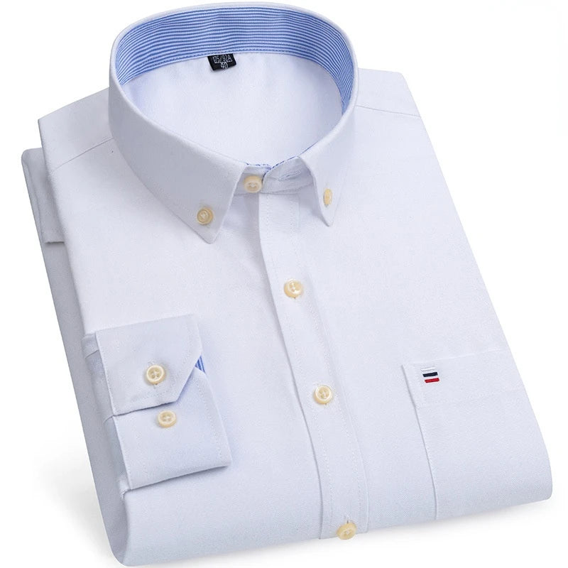 Oxford Striped Cotton Casual Shirt