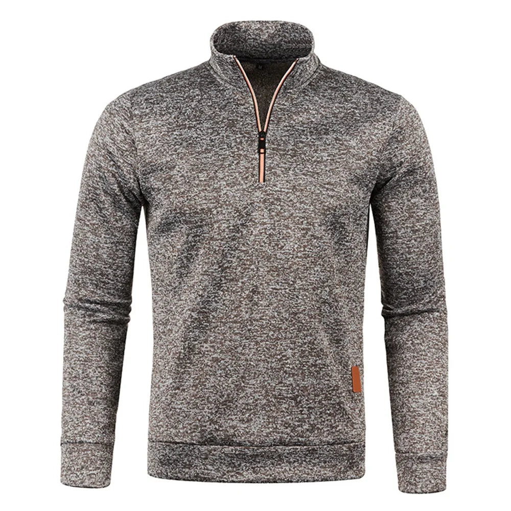 Modern Half Zip Knit Sweatshirt