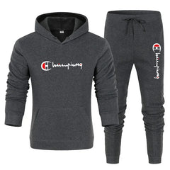 Men's 2 Piece Tracksuit Hooded Sweatshirt Sweatpants Casual Jogger Sportswear Streetwear Sets Male Sports Suits Outfit Clothing