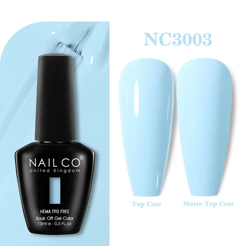 NAILCO 333 Colors Gel Nail Polish Semi Permanent Varnishes Nails Art Design Hybrid Soak Off Top Base Coat UV Gel Manicure 15ml