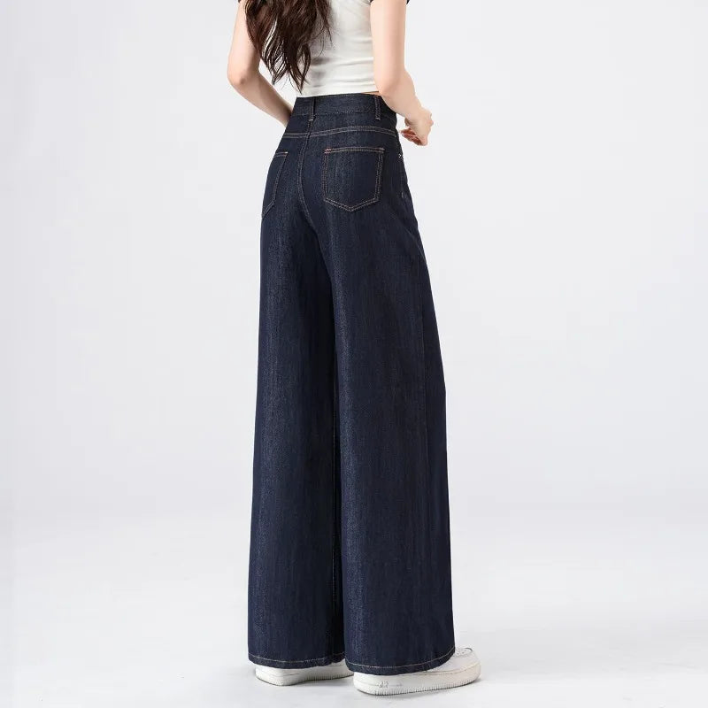 Women's Lightweight Wide Leg Straight-Leg Jeans Stylish and Comfortable Denim Pants for Effortless Fashion Summer Thin Trousers