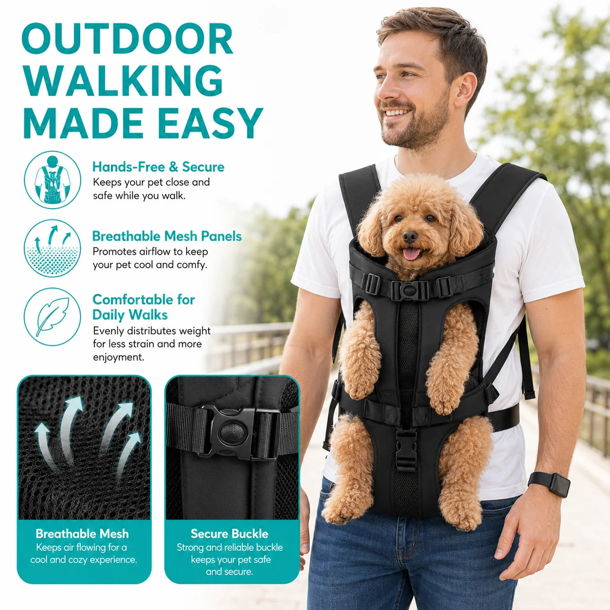 Pet Backpack Carrier For Cat Dogs Front Travel Dog Bag Carrying For Animals Small Medium Dogs Bulldog Puppy Mochila Para Perro