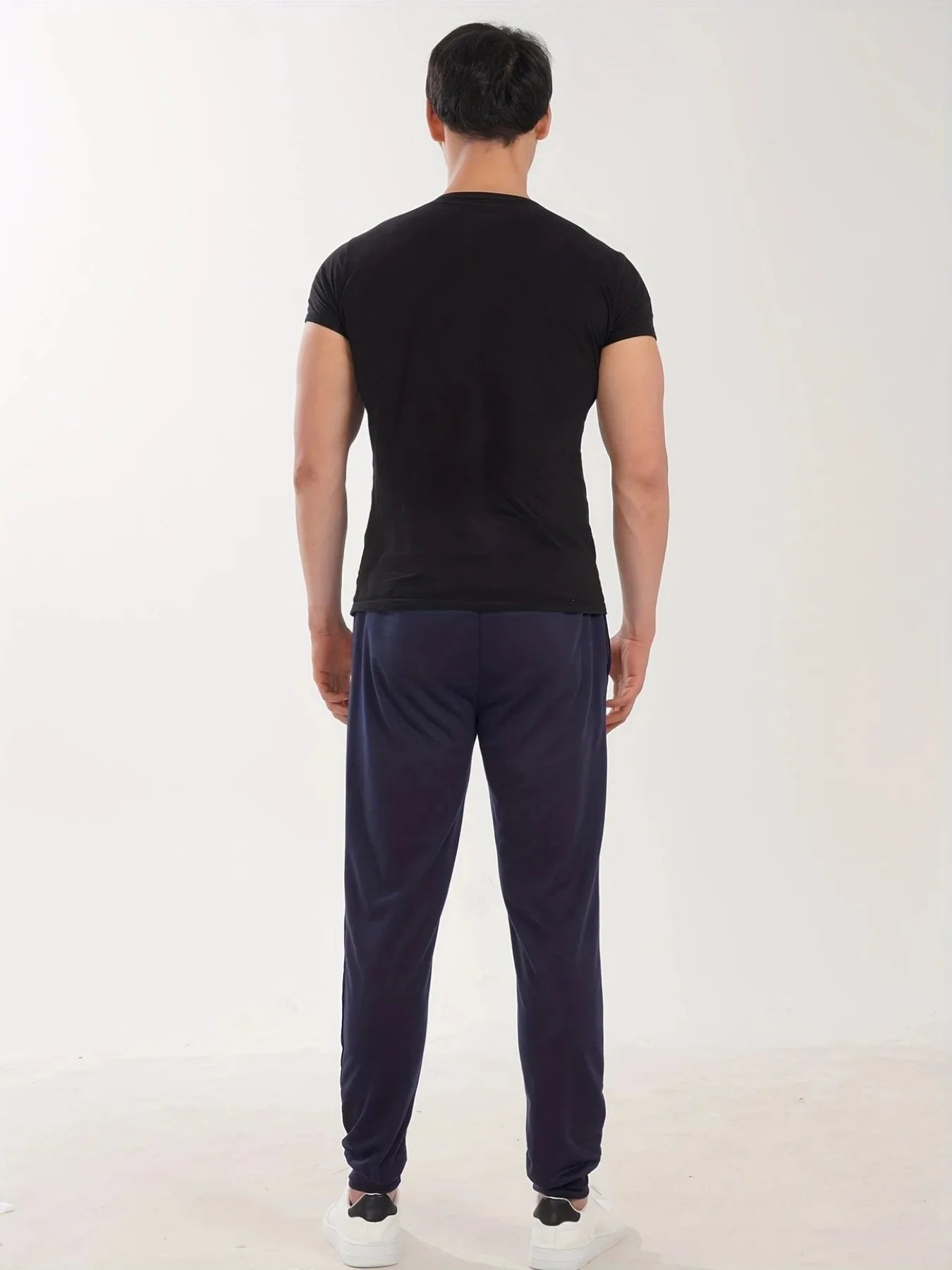 Men's 2-Pack Printed Casual Joggers, 100% Polyester, Soft Breathable Lightweight Fabric, Loose Fit Stylish Sports Trousers