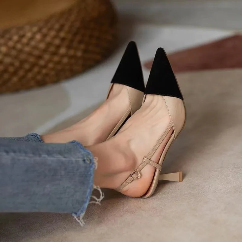 High Heels Summer New Arrival Fashion Buckle Pointed Heel Sandals Women Comfort Simplicity Stilettos Sandalias De Mujer