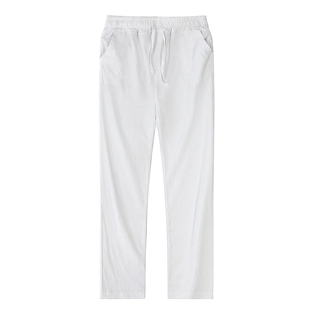 Cotton Linen Casual Straight Pants