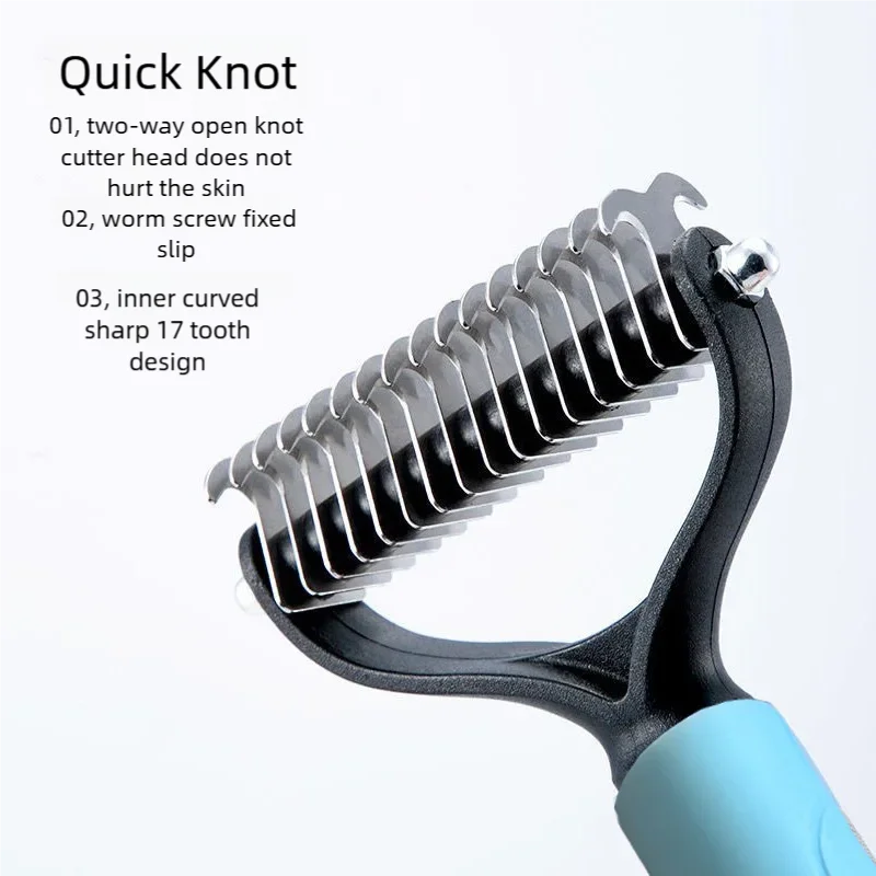 Dog Brush Pet Dog Hair Remover Cat Comb Grooming And Care Brush For Matted Long Hair and Short Hair Curly Dog Supplies Pet Items