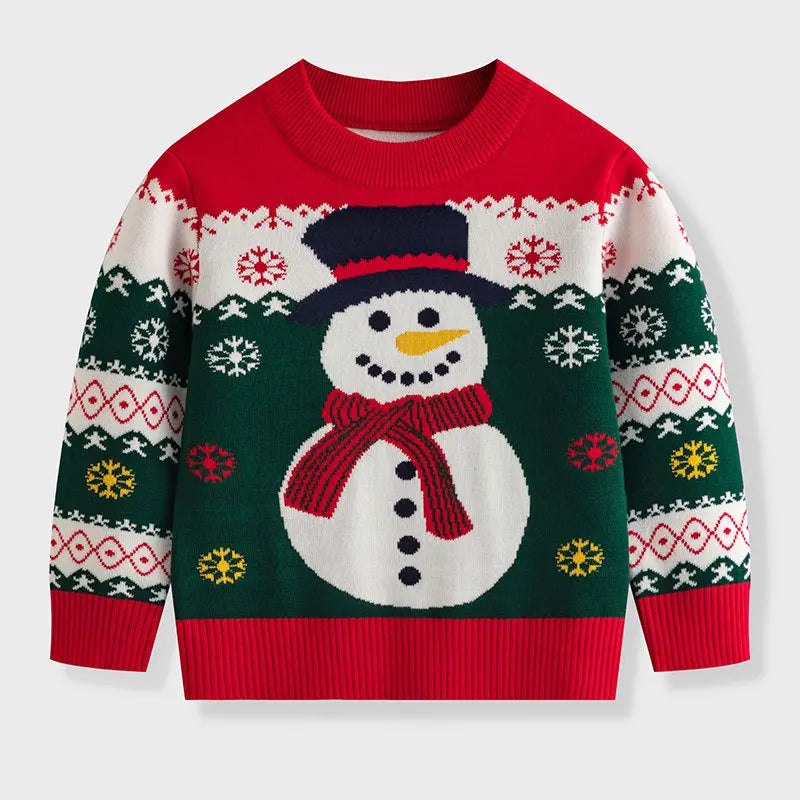 Winter Cartoon Knit Kids Pullover Sweater