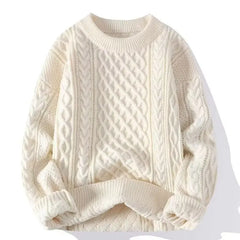 Sweater, Autumn and Winter Men's Thick Crumpled Sweater Jacket, Christmas Couple's Thread