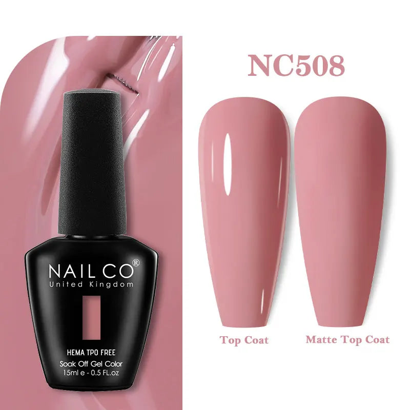 NAILCO 333 Colors Gel Nail Polish Semi Permanent Varnishes Nails Art Design Hybrid Soak Off Top Base Coat UV Gel Manicure 15ml