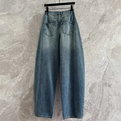 High Waist Straight Denim Pants