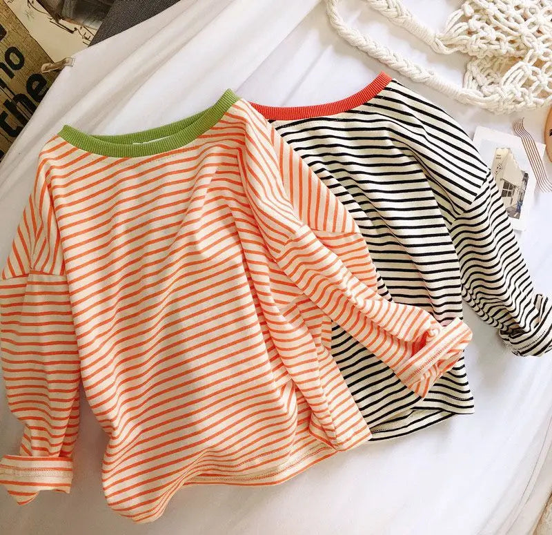 Striped Long Sleeve Baby Tee
