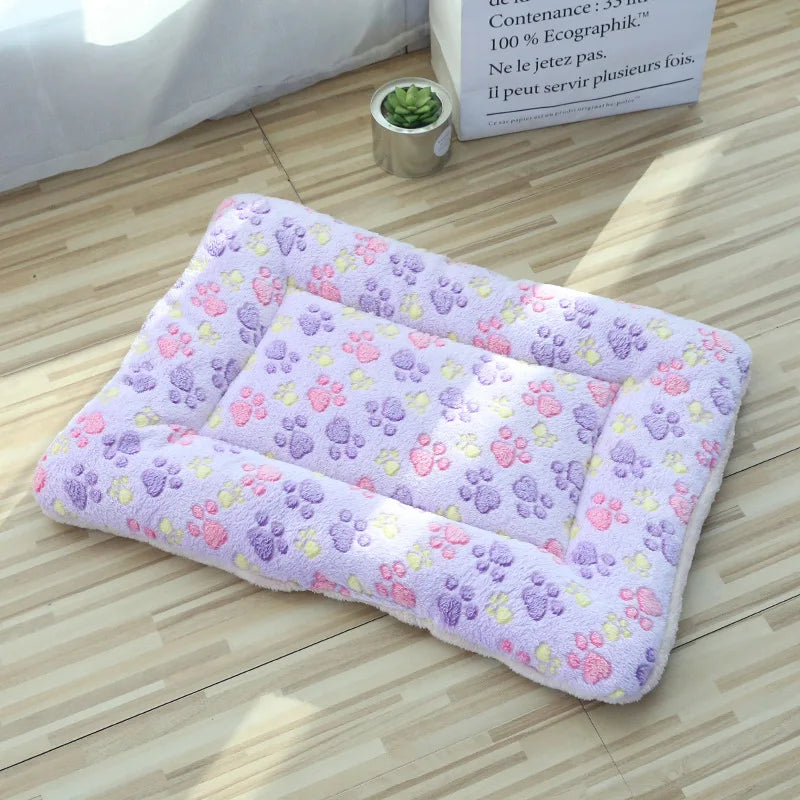 Soft Pet Bed Mats Short Plush Pet Sleeping Bed Mats for Cats Dogs Cute Pad Blanket Warm Kitten Cushion Cat Accessories