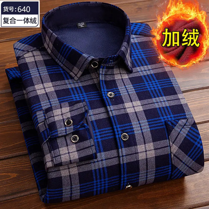 Fleece Plaid Thermal Shirt Jacket