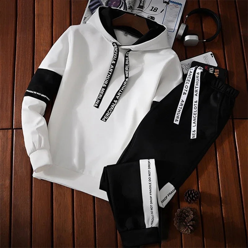 Printed Casual Hooded Pullover Sweatshirt