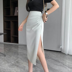 Sleek Pleated High Waist Skirt