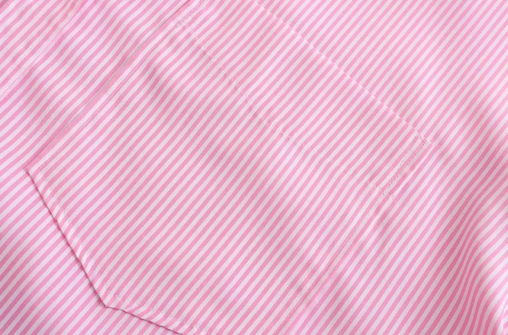 Striped Loose Casual Shirt Women