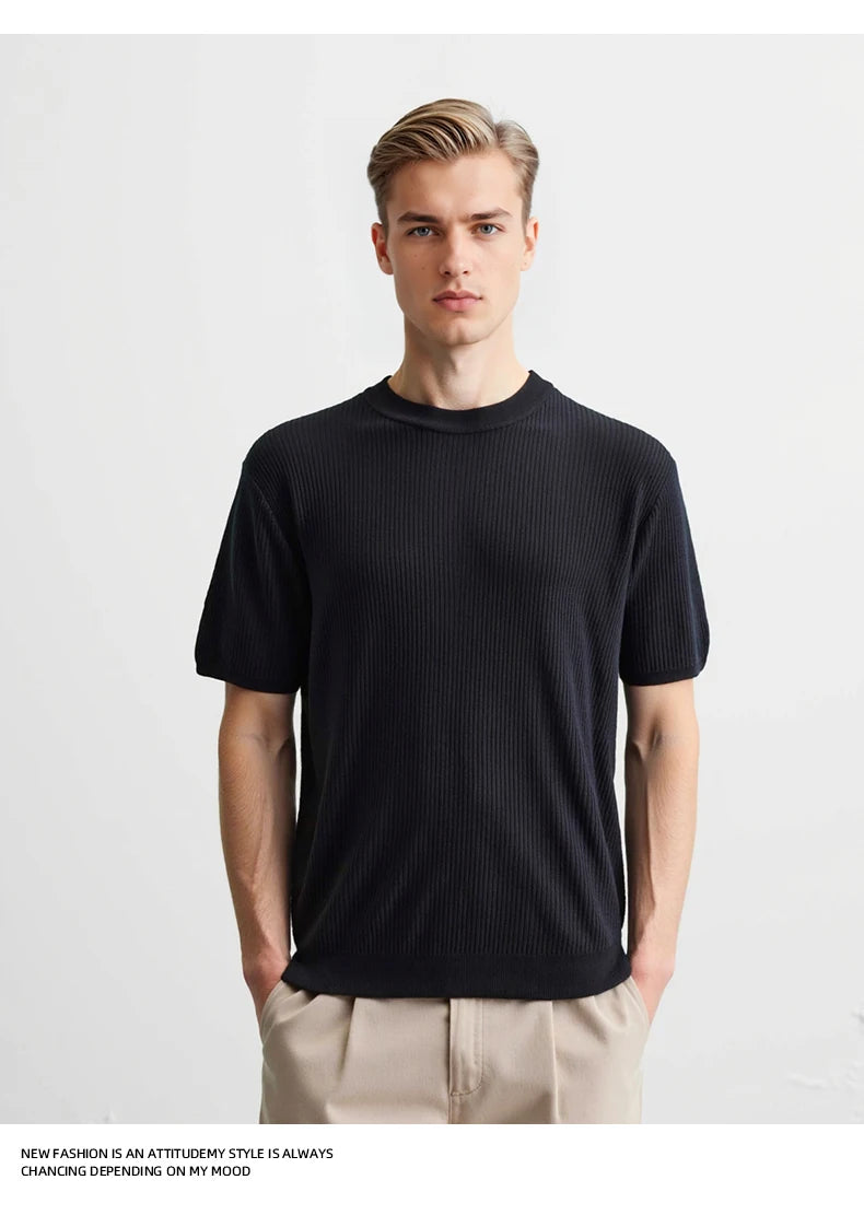 Knitted Smart Casual Tee Men