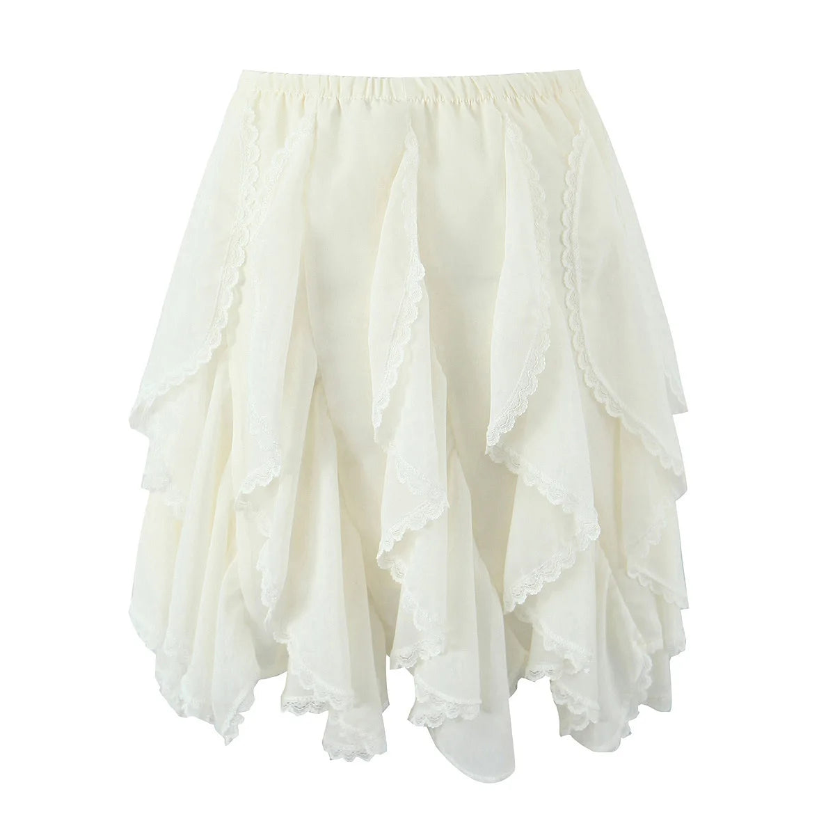 Summer Clothes Pleated Skirts Women Mini Skirts Luxury Designer Ruffle Skirts Elegant Japanese Y2k Black Lace Skirts Lace Trim