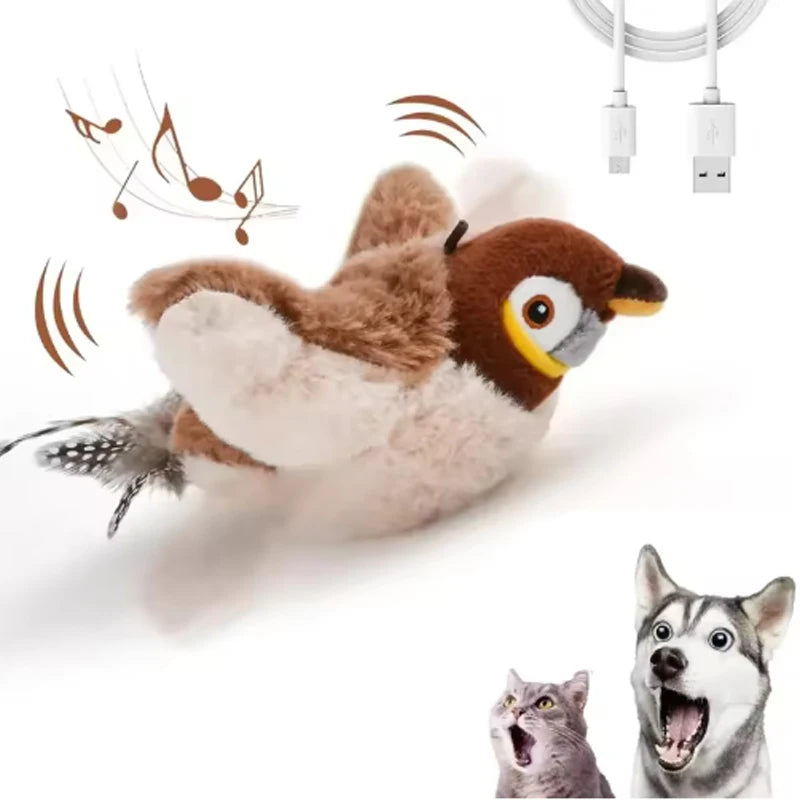 Rechargeable Chirping Bird Cat Toy