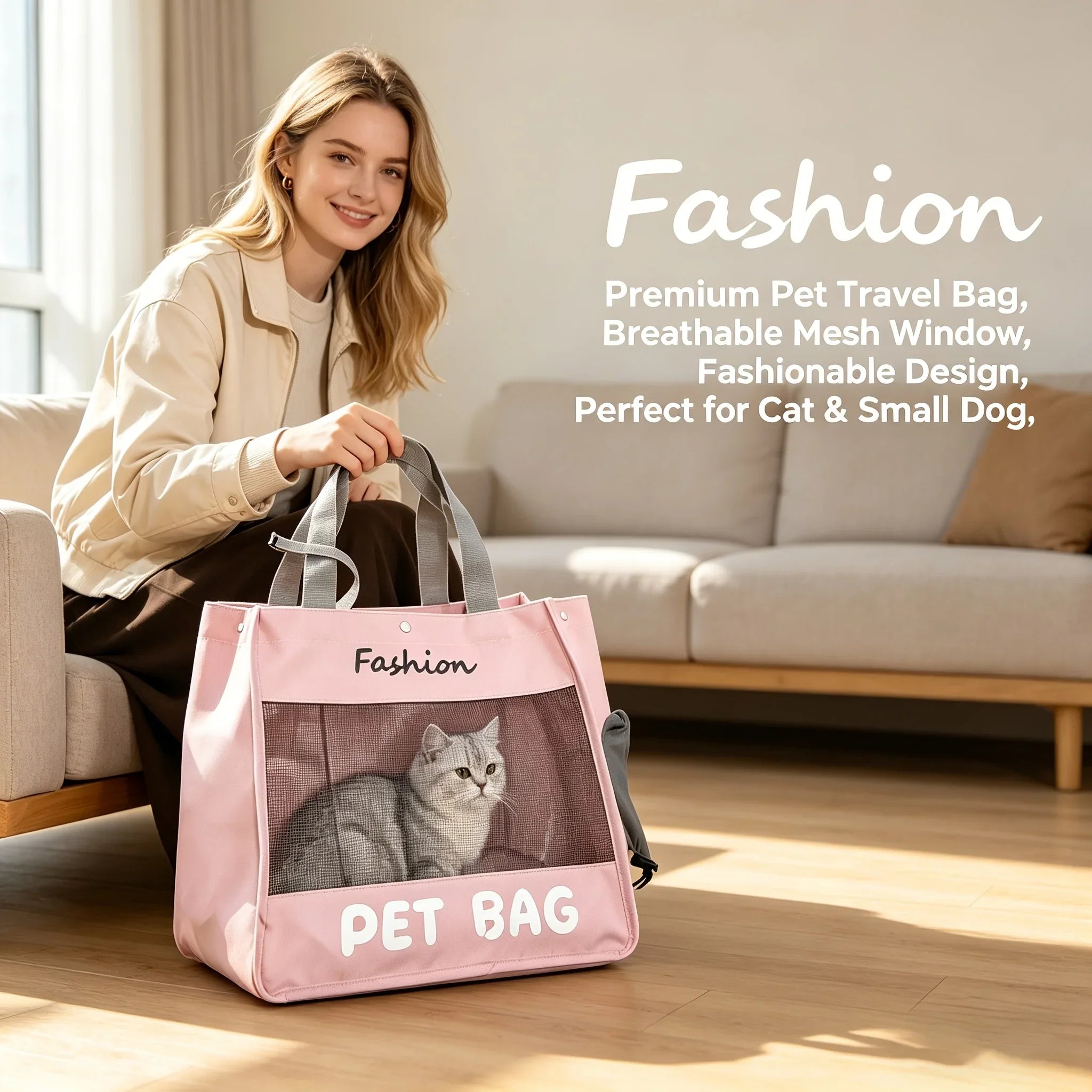 Pet Cat Carrier Bag Outdoor Travel Backpack for Cats Small Dogs Breathable Cat Carrying Bag Pet Supplies Outdoor Travel Camping
