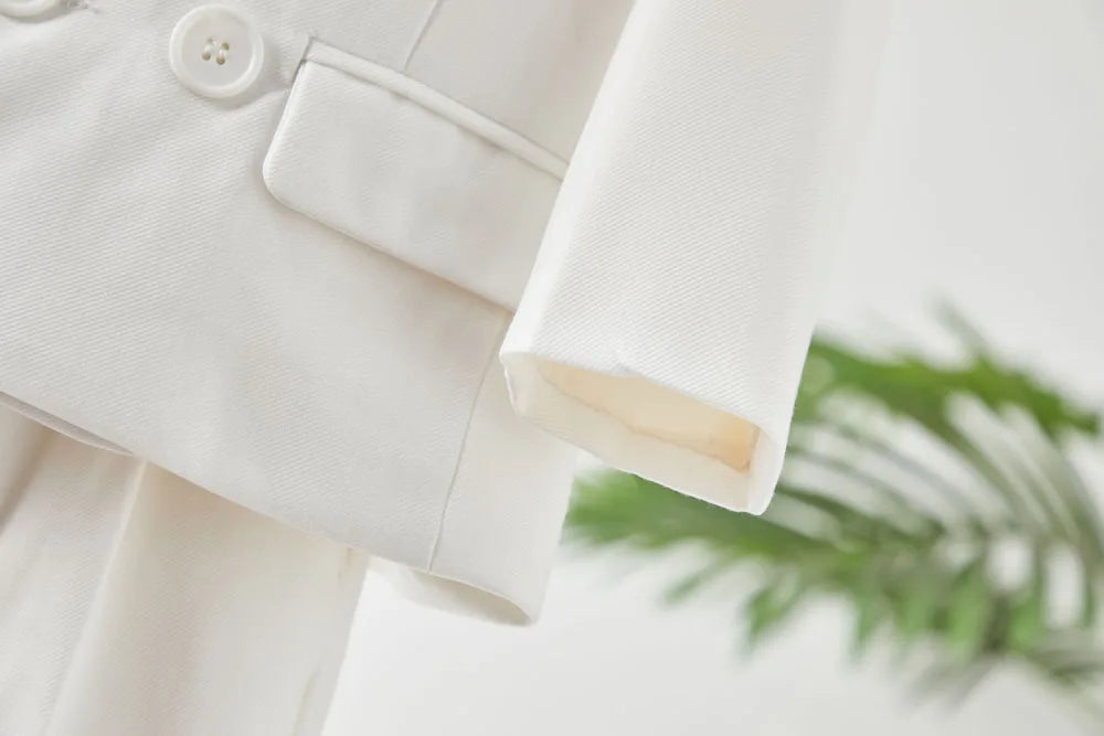 White Formal Boys Blazer Set