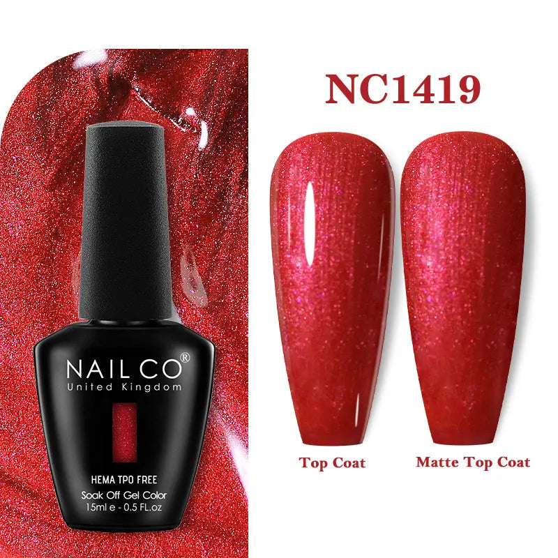 NAILCO 333 Colors Gel Nail Polish Semi Permanent Varnishes Nails Art Design Hybrid Soak Off Top Base Coat UV Gel Manicure 15ml