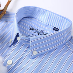Slim Striped Office Shirt Men