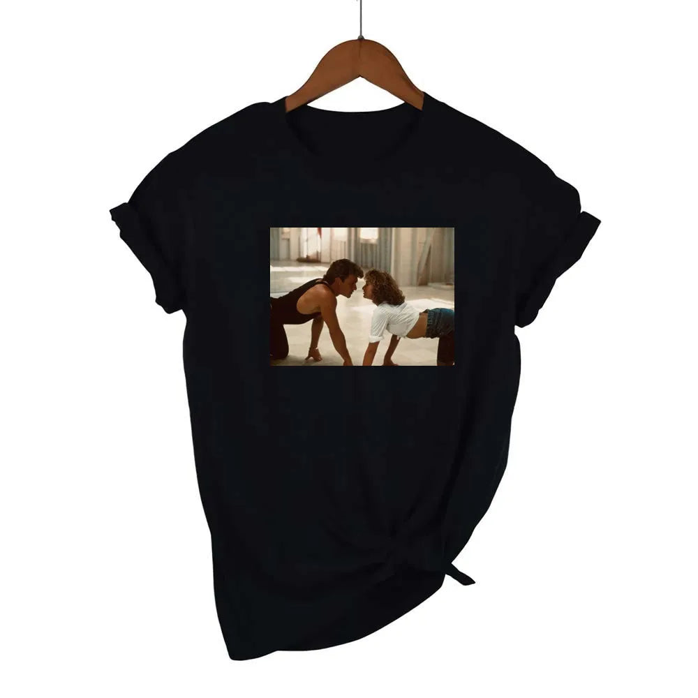 Women's Tshirt Dirty dancing Printing Graphic Aesthetic O Neck Girls Short Sleeve Print Vintage Y2k T Shirt Female Funny Tops