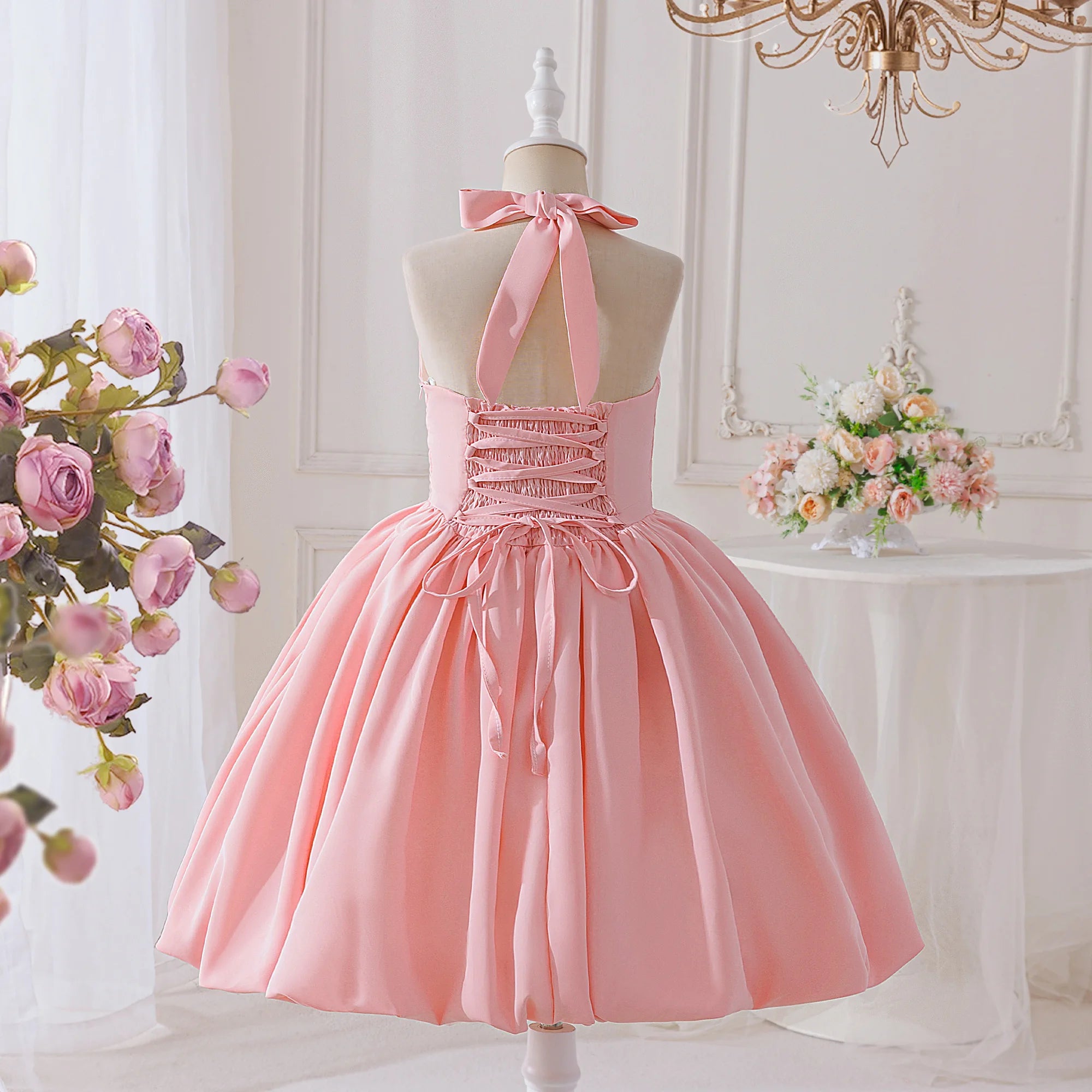 Elegant Bridesmaid Princess Girls Dress