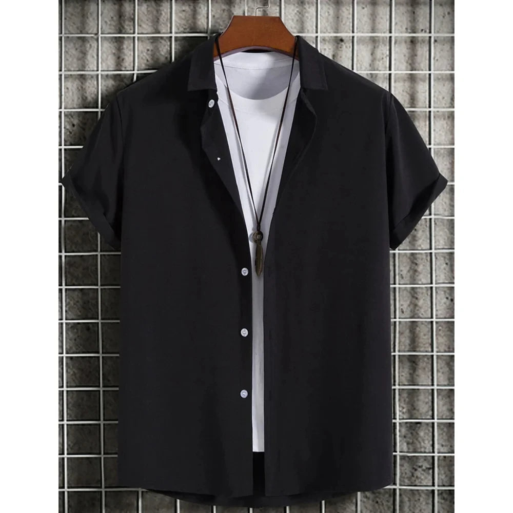 HawaiianMen’s Shirts 3D Solid Color Print Loose Oversized Shirts and Shirts High Quality Men’s Beach Party Sweatshirts Stylish