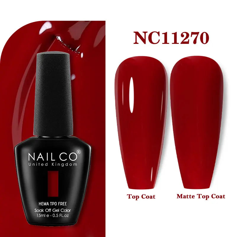 NAILCO 333 Colors Gel Nail Polish Semi Permanent Varnishes Nails Art Design Hybrid Soak Off Top Base Coat UV Gel Manicure 15ml