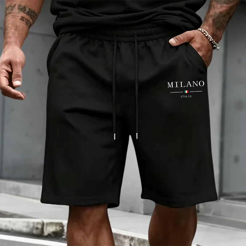 Men's Tracksuit Short Sleeve Top and Sports Shorts 2026 Summer Italy Fashion T-shirt Outfit Home Outdoor Daily Casual Sportswear