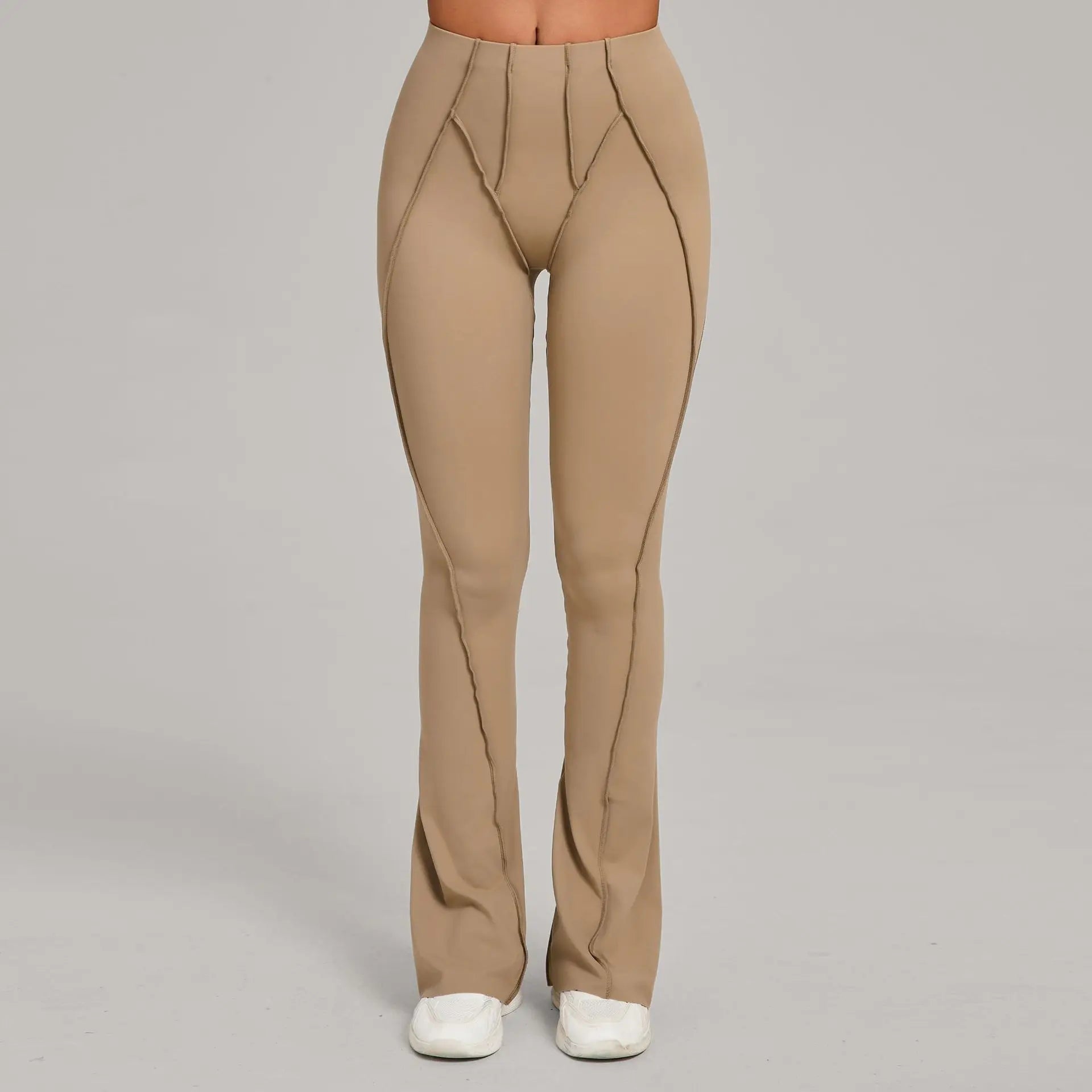 Gym Workout Women's Wide-Leg Tight-Fitting Hip-Lifting Yoga Flared Pants Dance High-Waist Flared Casual Outdoors Sports Trousers
