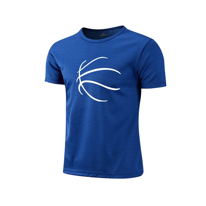 2025 Men's Exercise Training T-shirts Summer Outdoor Casual Sport Running Short Sleeved Top Gym Fitness Tees Basketball Jersey