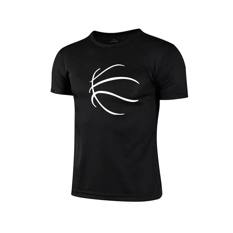 2025 Men's Exercise Training T-shirts Summer Outdoor Casual Sport Running Short Sleeved Top Gym Fitness Tees Basketball Jersey