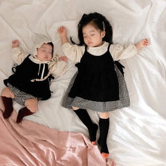 Plaid Baby A-Line Dress Suit