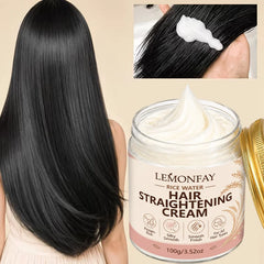 Hair Straightening Cream Smoothing Frizz Control Nourishing Repair Damaged Silky Hair Care Treatment
