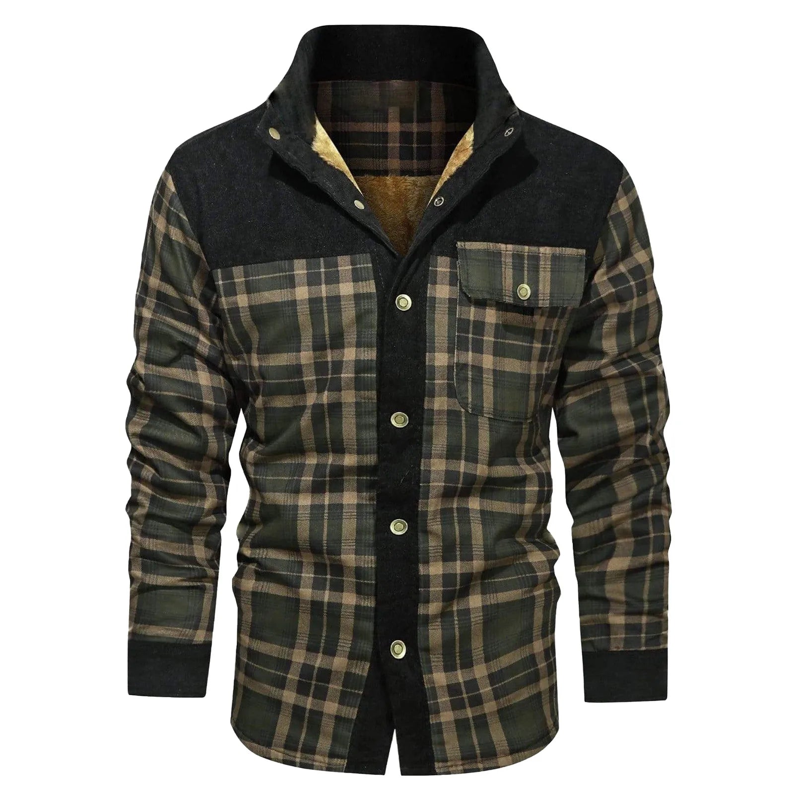 Men’s Quilted Flannel Shirt Jacket
