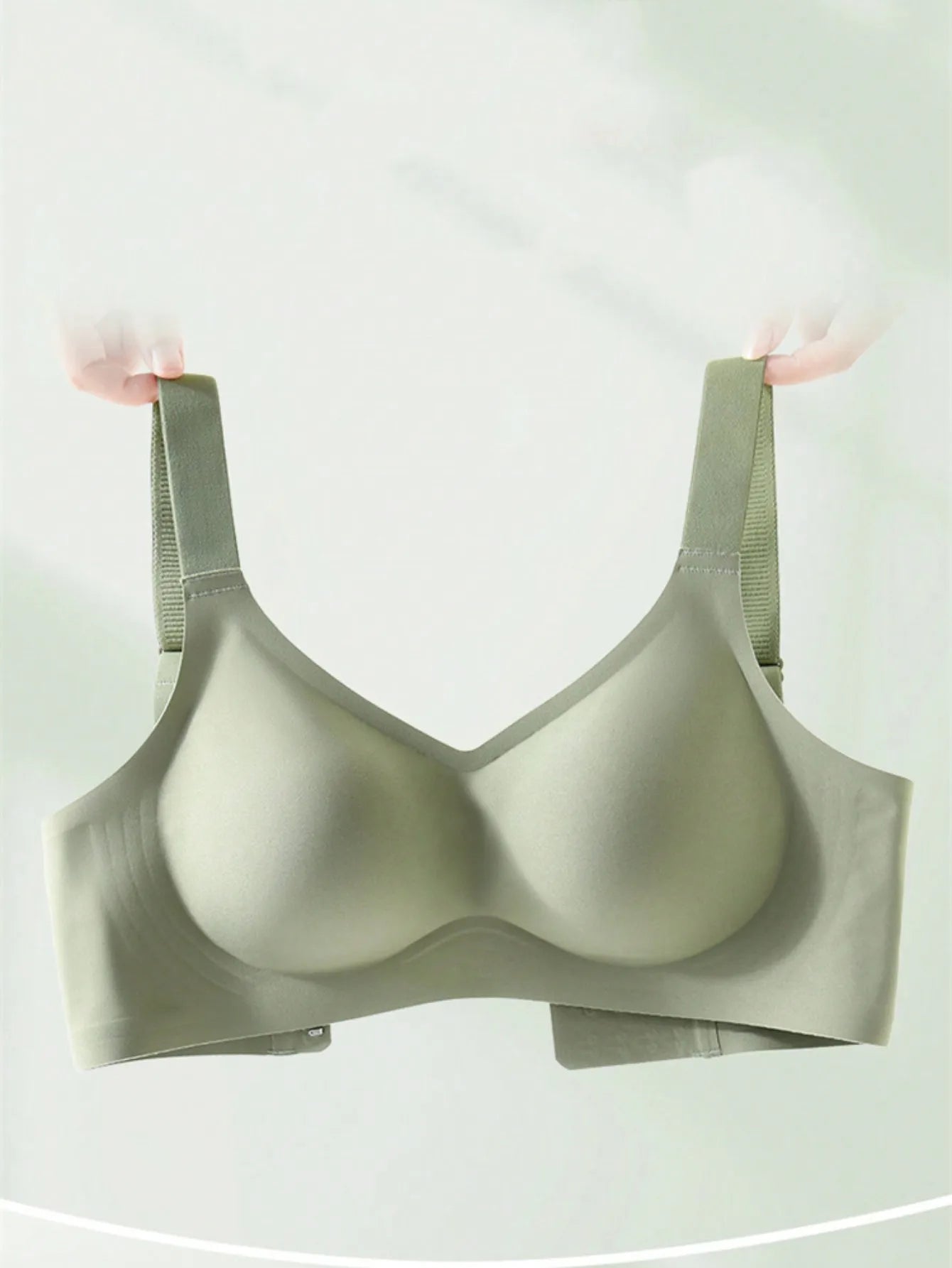 3pcs/Set Wireless Sports Seamless Bras For Large Bust, Minimizing Lifting Effect, Thin Padding, Plus Size