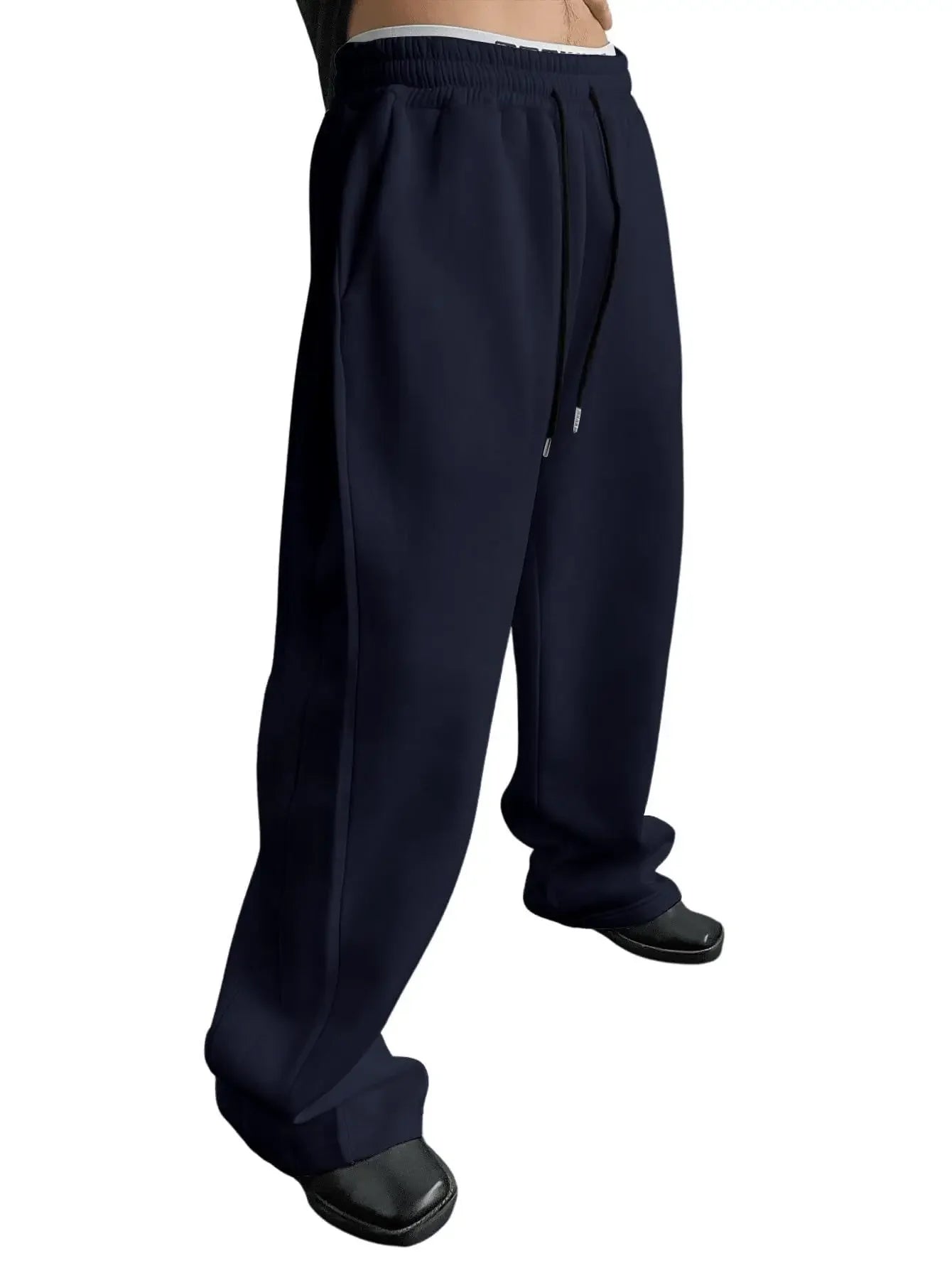Men's Athletic Trainning Joggers Casual Loose Fit Sweatpants Spring Fall Fleece Lined Pants Elastic Waist Drawstring Trousers