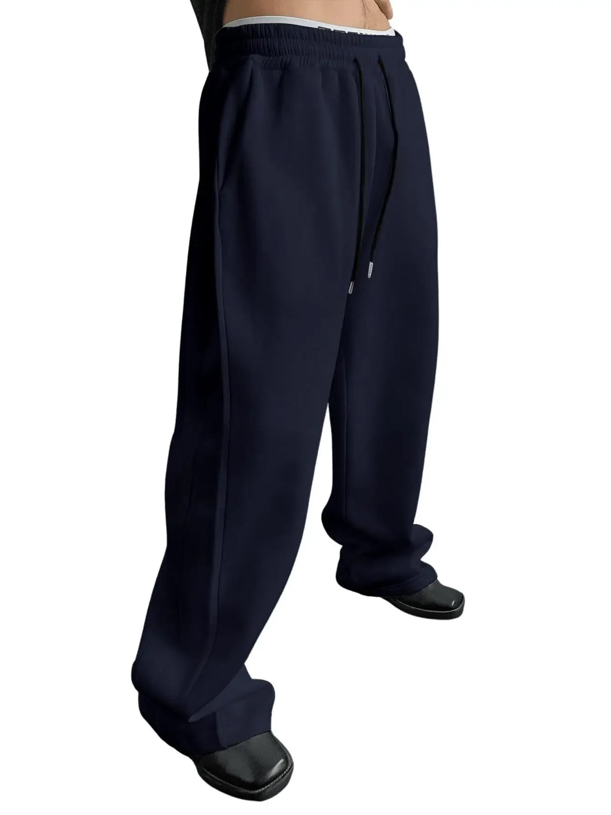 Men's Athletic Trainning Joggers Casual Loose Fit Sweatpants Spring Fall Fleece Lined Pants Elastic Waist Drawstring Trousers