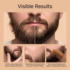 Beard care cream is gentle, smooth, refreshing, fragrant, caring for rough and hard whiskers, soft and sticky, easy to spread cr