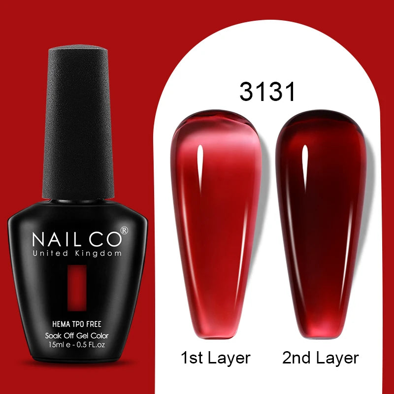 NAILCO 15ml Colorful Jelly Gel Nail Polish Gorgeous Color HEMA TPO FREE Soak Off UV LED Semi Permanent Long Wear Gel Varnish