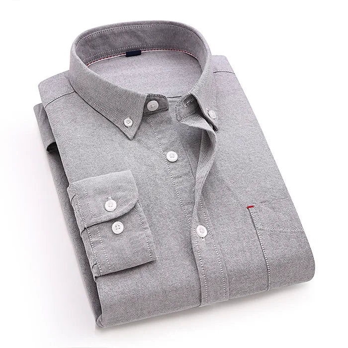 Vertical Striped Oxford Cotton Shirt