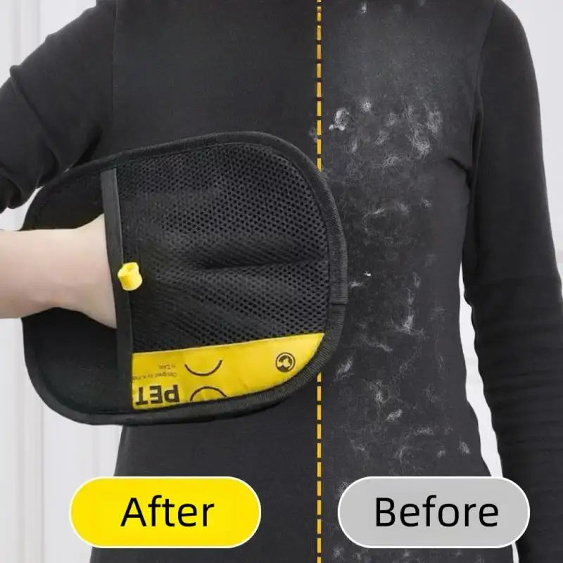Pet Cats Hair Remover Gloves Electrostatic For Dogs Reusable Washable Grooming Glove With 2-In-1 Lint Roller Brush