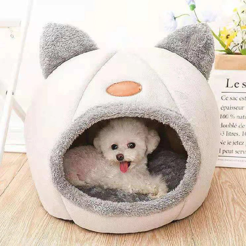 Cozy Cave Nest Winter Cat Bed