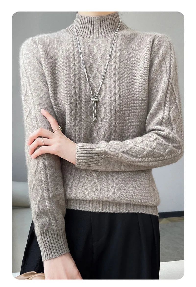 Half High Neck Knit Pullover