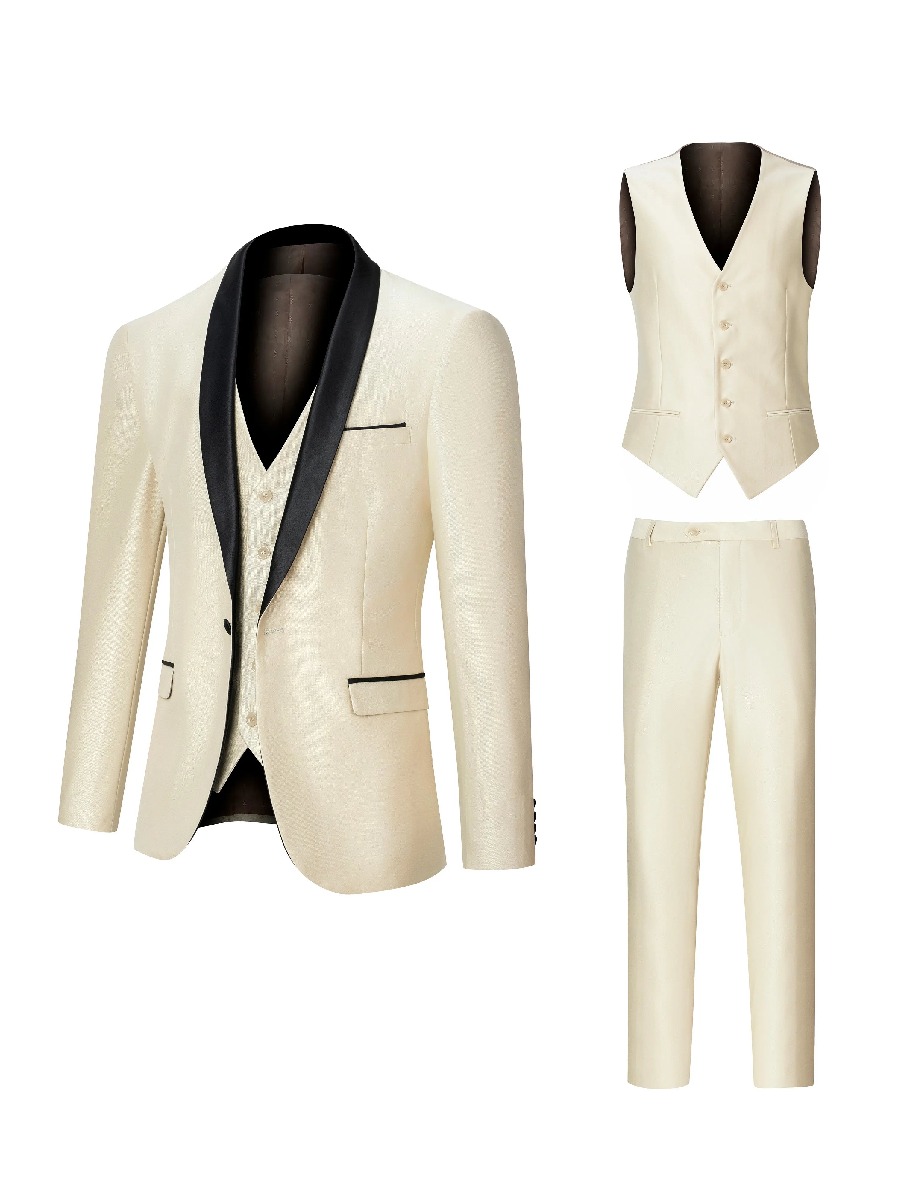 Peak Lapel Three-Piece Suit